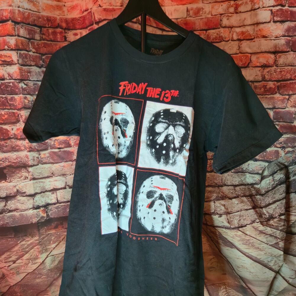 Friday the 13th Jason Voorhees Horror Movie T-Shirt Mens Medium Black Graphic Te